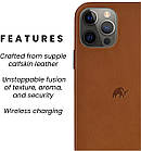Чохол Bullstrap Premium Leather Phone Case Sienna Brown для iPhone 13 Pro, фото 2