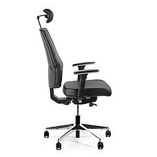 Кресло для роботи вдома Barsky ST-01 StandUp Leather, крісло з натуральної шкіри, чорний, фото 4