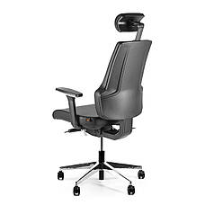 Кресло для роботи вдома Barsky ST-01 StandUp Leather, крісло з натуральної шкіри, чорний, фото 3