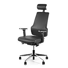 Кресло для лікаря Barsky ST-01 StandUp Leather, крісло з натуральної шкіри, чорний, фото 6