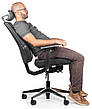 Кресло для роботи вдома Barsky ST-01 StandUp Leather, крісло з натуральної шкіри, чорний, фото 6