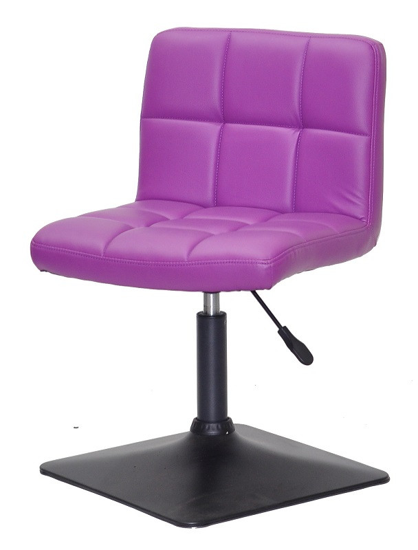 Стілець Arno 4-BK-Base шкірозамінник пурпуровий 1010 на чорній квадратній нозі-опорі з регулюванням висоти, фото 1