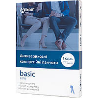 Панчохи компресійні лікувальні, із закритим миском, I клас — basic care Алком 00211 / унісекс