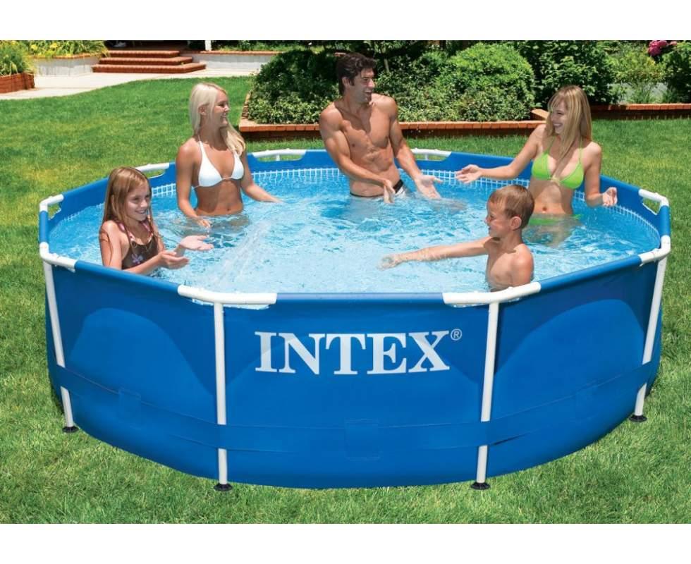 Каркасний басейн Intex 28200 Metal Frame з ефектом мозаїки, розмір 305х76 см