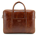 Чоловіча сумка для ноутбука коричнева з шкіри, сумка ноутбук 15 6 коричнева шкіряна з ременем через плече СУПЕР ЦІНА, фото 4