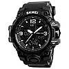 Водонепроникний годинник чоловічий наручний з підсвіткою Skmei чорний, фото 6