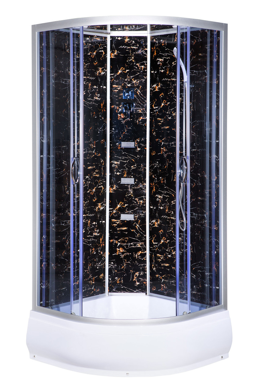 Душовий бокс TKF 90-30 Веном BG 90х90х215 середній піддон 30 см, фото 1