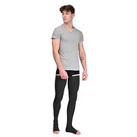 Чулки компрессионные мужские, открытый носок, 2 класс, бежевые (рост 180-195). COMFORT. Soloventex