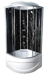 Душовий бокс TKF 100 Чорний онікс BG 100x100x215 глибокий піддон