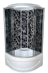 Душовий бокс TKF 100 Чорна павутина BG 100x100x215 глибокий піддон