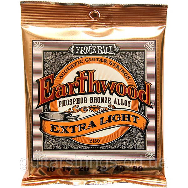 Струны Ernie Ball 2150 Earthwood Phosphor Bronze Extra Light 10-50