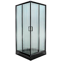 Душевая кабина INSANA LAMIJA Black 90x90x205 черный квадратный мелкий поддон