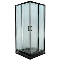 Душова кабіна INSANA  LAMIJA Black 90x90x205 чорний квадратний мілкий піддон