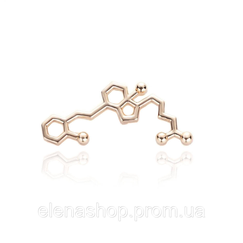 Брошь-значок BROCHE Молекула Витамина D золотистая BRGV112144 ES, КОД: 7280653