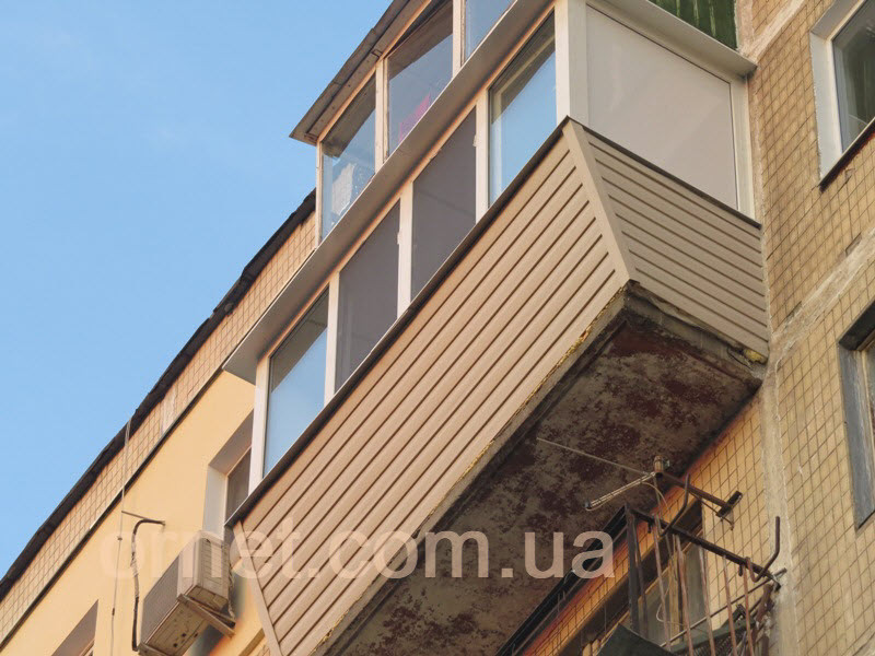 Балкон с выносом по подоконнику | Балкон под ключ Киев - фото 2 - id-p1615814361