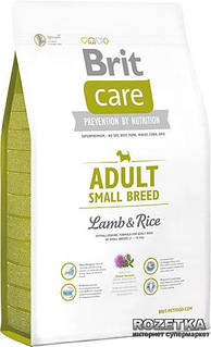 Сухий корм для дорослих собак дрібних порід Brit Care Adult Small Breed Lamb & Rice 1 кг