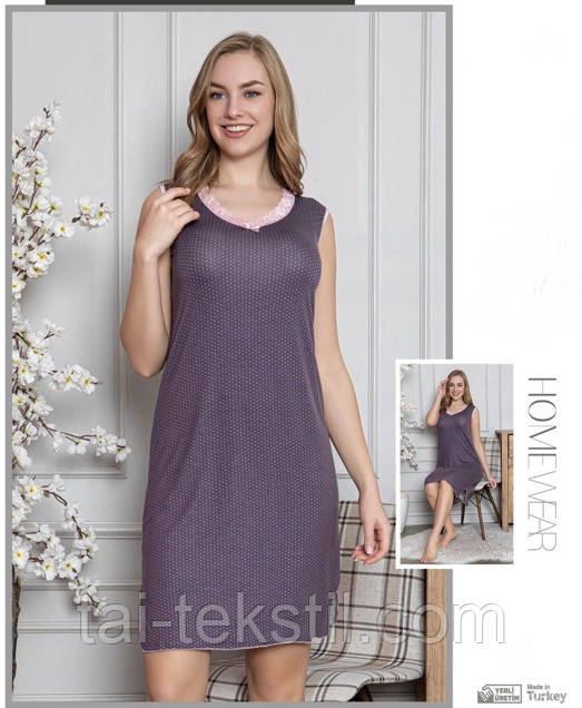 Нічна сорочка на широкій бретельці віскоза більші розміри БАТАЛ(2XL-3XL-4XL)