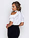 Унікальна жіноча блуза з вирізами, біла., фото 2