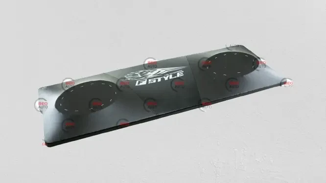 Полиця задня ВАЗ 2121/21213 (акустична) чорна з накатом (шкірзам), фото 1