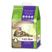 Cat's Best SMART PELLETS - Древесный комкующийся наполнитель для кошачьего туалета (крупная гранула), 20 л