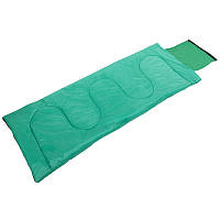 Спальник спальный мешок одеяло с подголовником (185 x 75 см) зеленый SY-4140