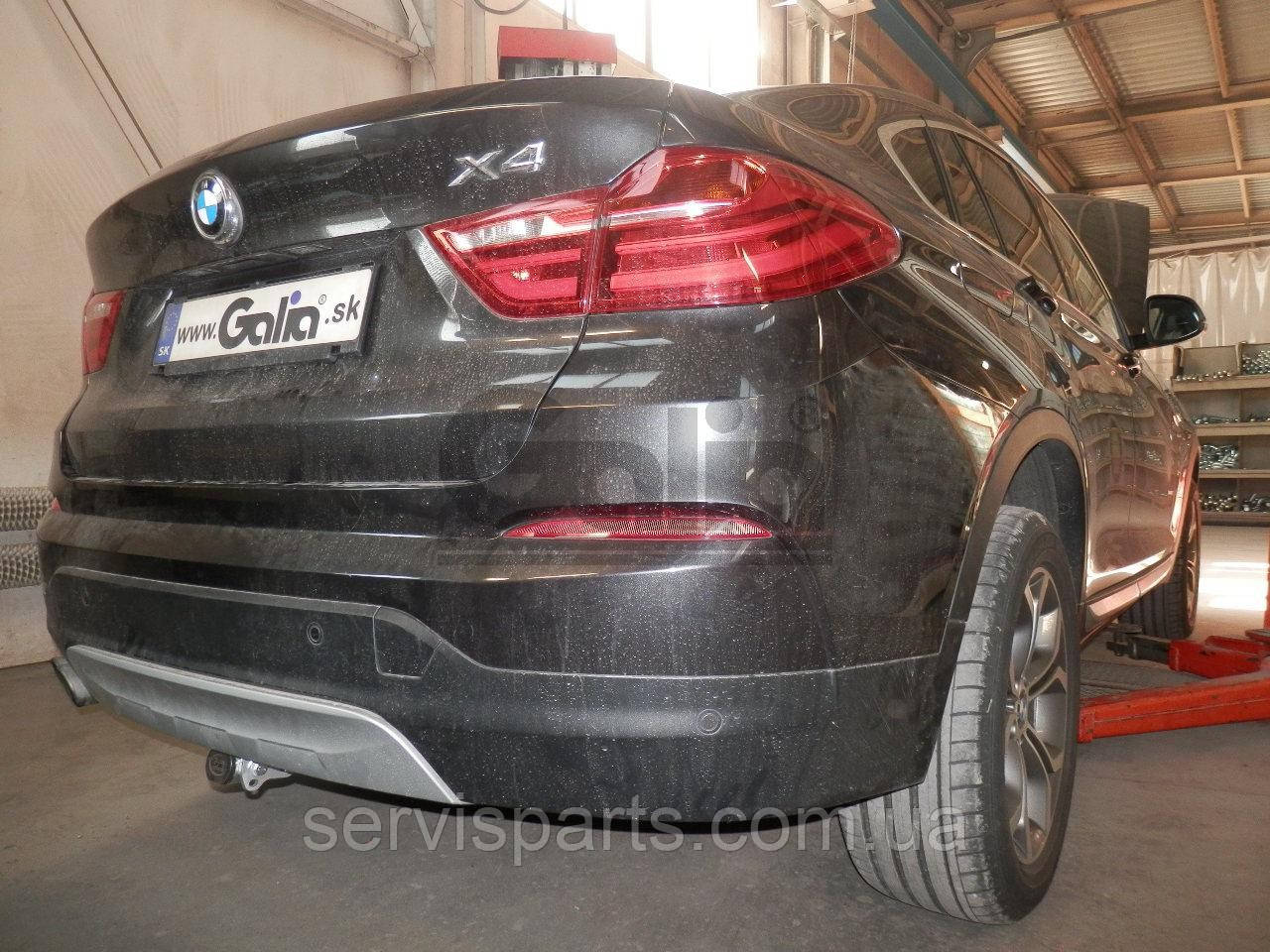 Оцинкований фаркоп на BMW X4 F26 2014-2018 без підрізу бампера Швидкознімний автомат на ручці