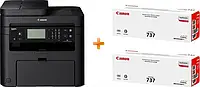 МФУ А4 ч/б Canon i-SENSYS MF237w c Wi-Fi (1418C170AA) + 2 картриджа Canon 737