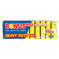 Губка для миття посуду Bonus PRO Heavy Duty Sponge 135*85*40 мм 10 шт
