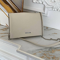 Сумка-клатч стильна з екошкіри жіноча молочна