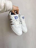 Adidas Samba жіночі кросівки білі зі сріблястими деталями. Класні жіночі кроси Адідас Самба., фото 5
