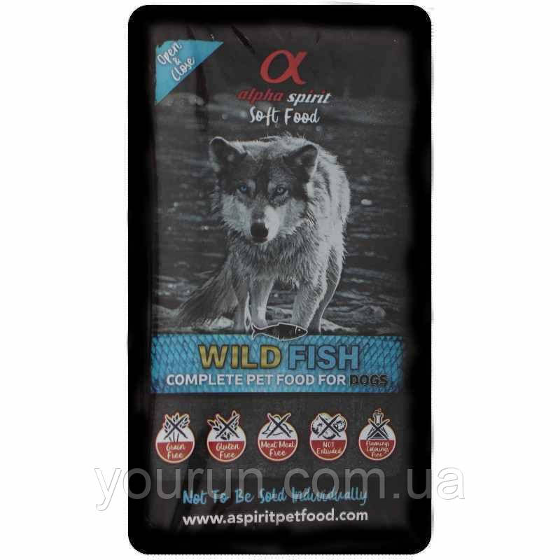 Alpha Spirit (Альфа Спірит) Only Fish Полувлажный корм для собак всіх порід,1.5 кг