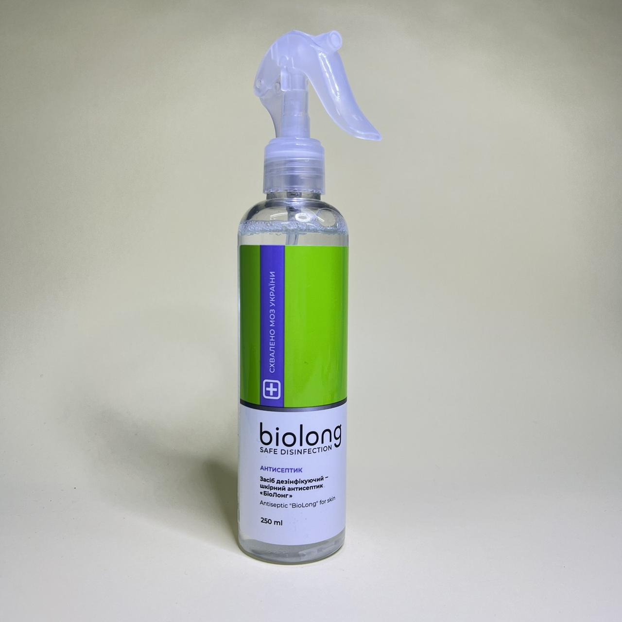 Антисептик для рук і шкіри спрей БиоЛонг 250 мл
