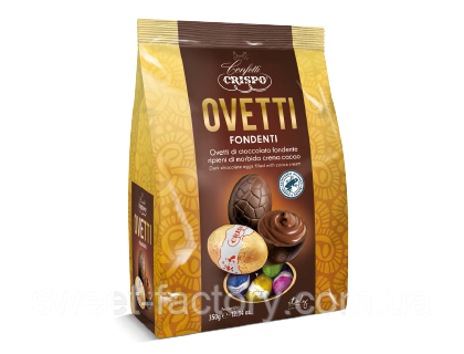 Шоколадні яйця Crispo Ovetti Fondenti 350 g