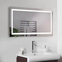 Дзеркало настінене 100x60 см з фронтальною LED підсвіткою. Дзеркала з лед підсвіткою у ванну кімнату