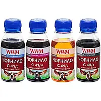 Комплект чернил WWM CANON PG40B/CL41 В/C/M/Y (C40/41SET-2) 4*100г