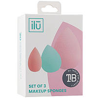 Набір спонжів для макіяжу Ilu ponges Mini Medium Large 3 шт Set 3шт, фото 2