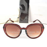 Jimmy Choo Жіноче сонце захисні окуляри круглі коричневі Джиммі Чу модні 2023, фото 5