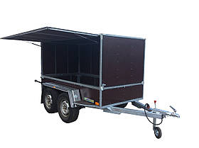 Прицеп фургон для торговли 3,0 м х 1,5 м х 1,65 м. Тормоз наката Knott 2,7т.