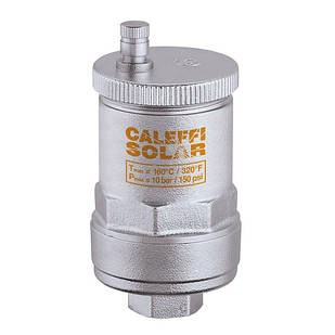 Клапан повітровідвідний 1/2" вертикальний автоматичний Caleffi Solar хром (251004)