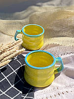 Чашка 200 мл, "Yellow блакитний мікс"