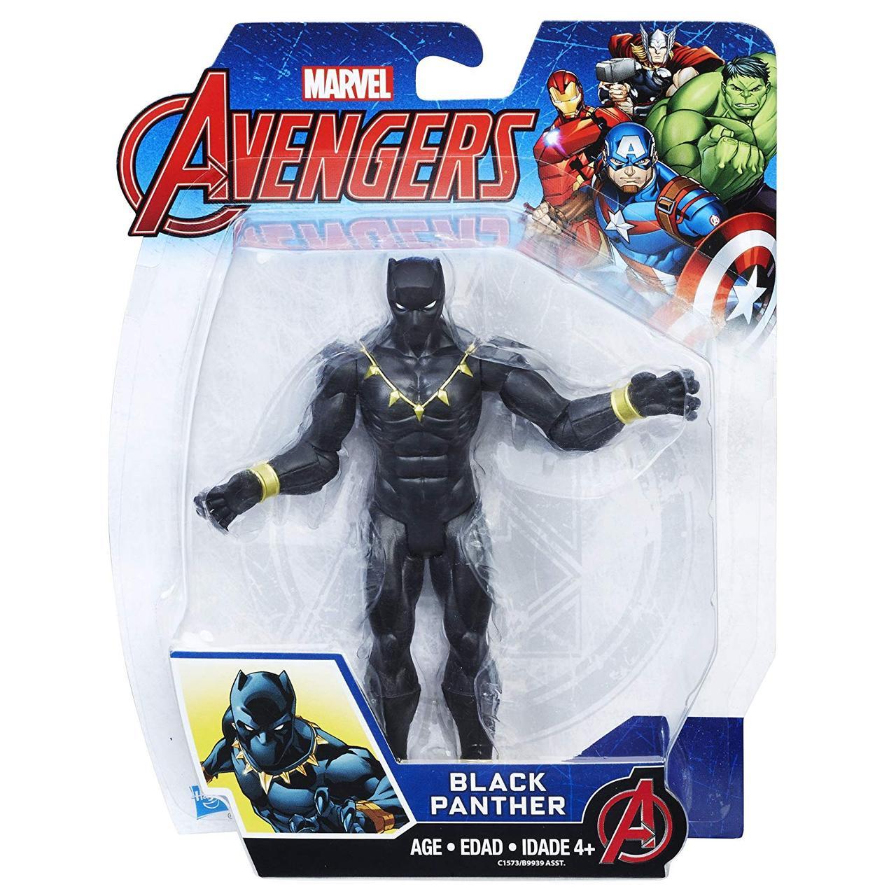 Игровая фигурка супергерой Hasbro Черная Пантера Мстители Black Panther Avengers Basic игрушка для детей Gold - фото 1 - id-p1353003341