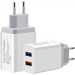 Адаптер зарядка 2 USB 2.4A Fast Charger UKC