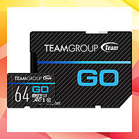 Карта памяти Team 64GB MicroSDXC Class 10 UHS-I/U3 GO Card (TGUSDX64GU303)