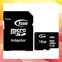 Карта памяти Team 16GB MicroSDHC Class 10 UHS-I/U1 Black (TUSDH16GCL10U03)