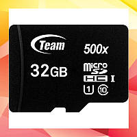 Карта памяти Team 32GB MicroSDHC Class 10 UHS-I/U1 Black (TUSDH32GCL10U02)