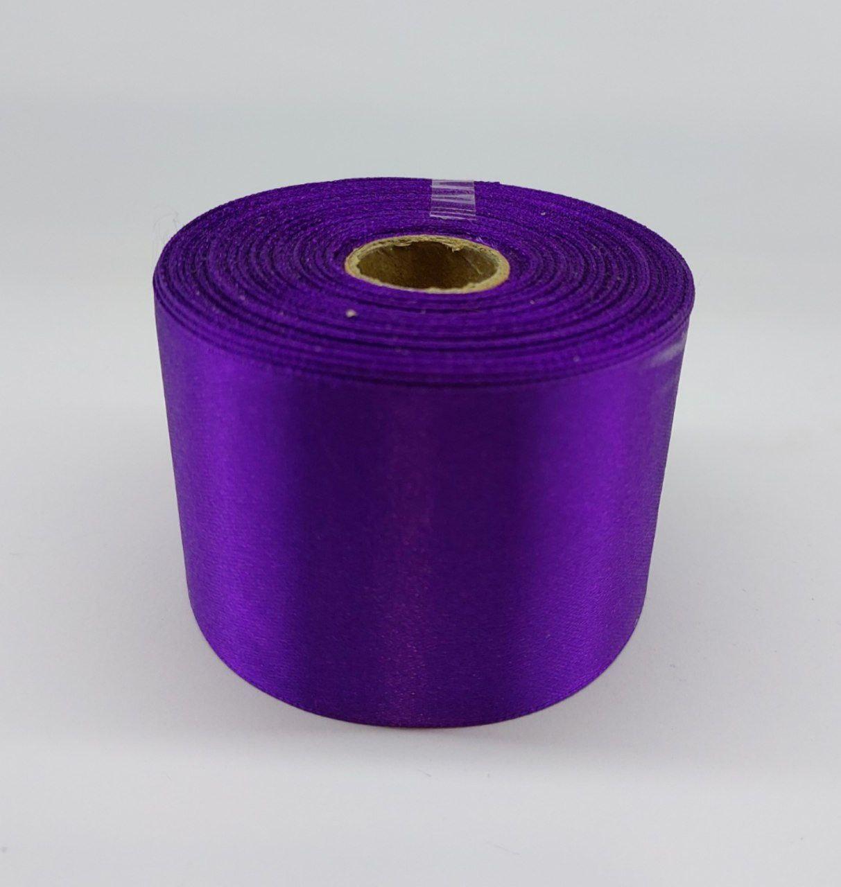 Стрічка атласна LiaM колір Фіолетовий 5 см ширина 25 ярдів