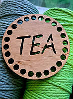 Дерев'яне денце підставка під чашку "Tea"