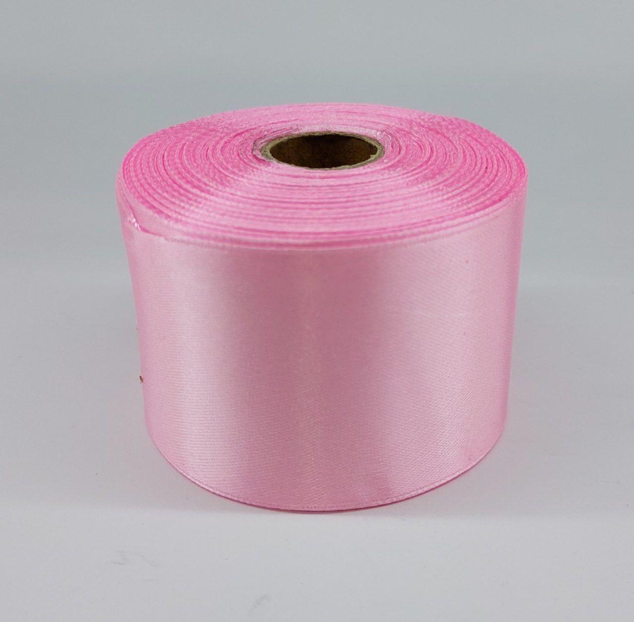 Стрічка атласна LiaM Ніжно-рожева 5 см ширина 25 ярдів