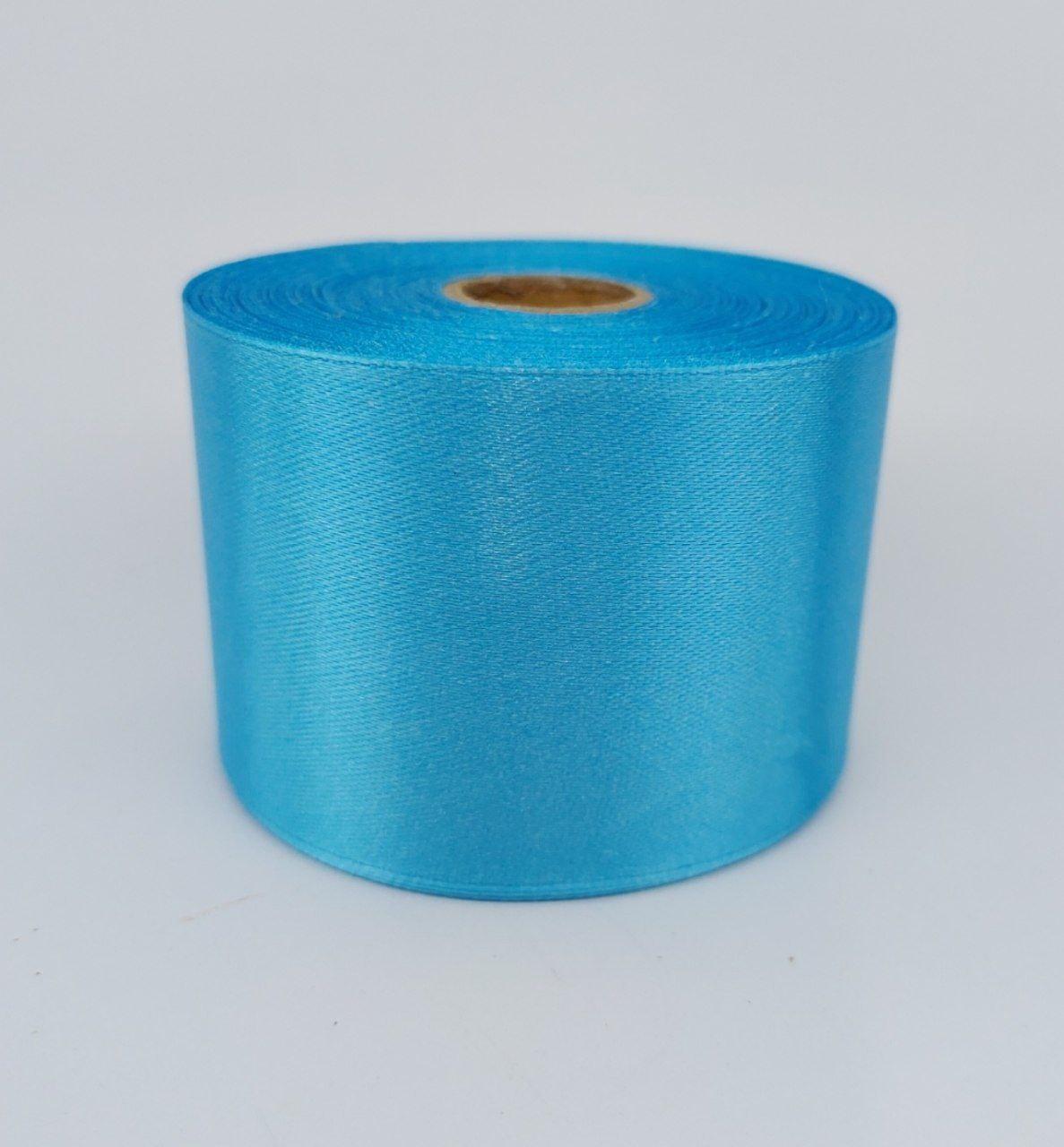 Стрічка атласна LiaM Блакитна 5 см ширина 25 ярдів, фото 1