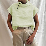 Женская блузка хлопок льняной размер: 42-44, 46-48, 50-52, 54-56, фото 6